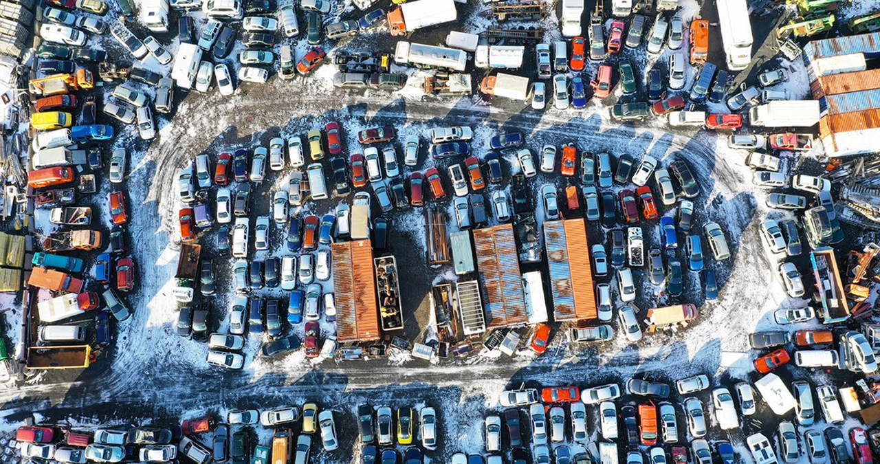 car and truck trailer junk yard